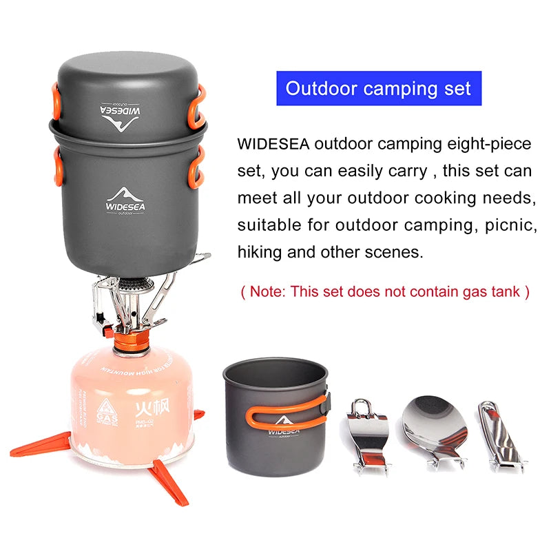 Camping Cookware Set, Outdoor Tableware, Burner Stove