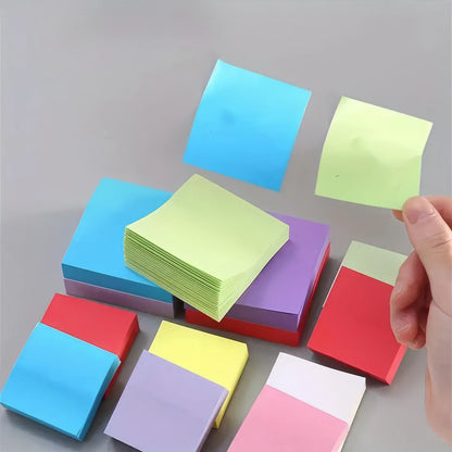 11 Mixed Color Self-adhesive Sticky Notes, Mini Portable, Square Notebook, Suitable for Students and Office Use