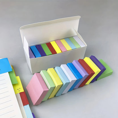 11 Mixed Color Self-adhesive Sticky Notes, Mini Portable, Square Notebook, Suitable for Students and Office Use