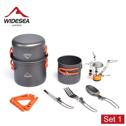 Camping Cookware Set, Outdoor Tableware, Burner Stove