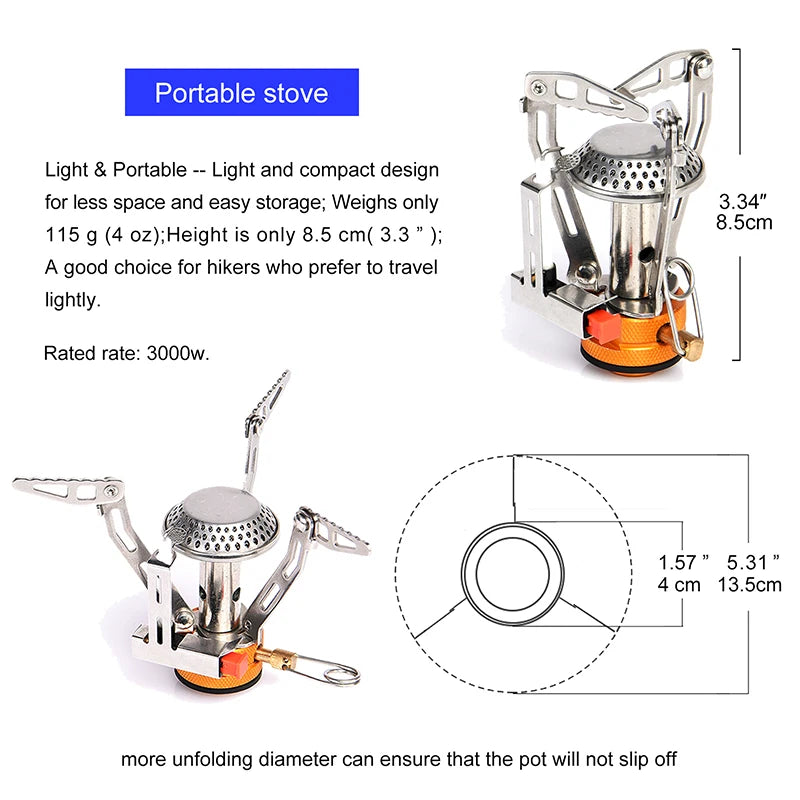 Camping Cookware Set, Outdoor Tableware, Burner Stove