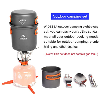 Camping Cookware Set, Outdoor Tableware, Burner Stove