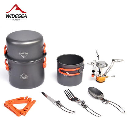 Camping Cookware Set, Outdoor Tableware, Burner Stove