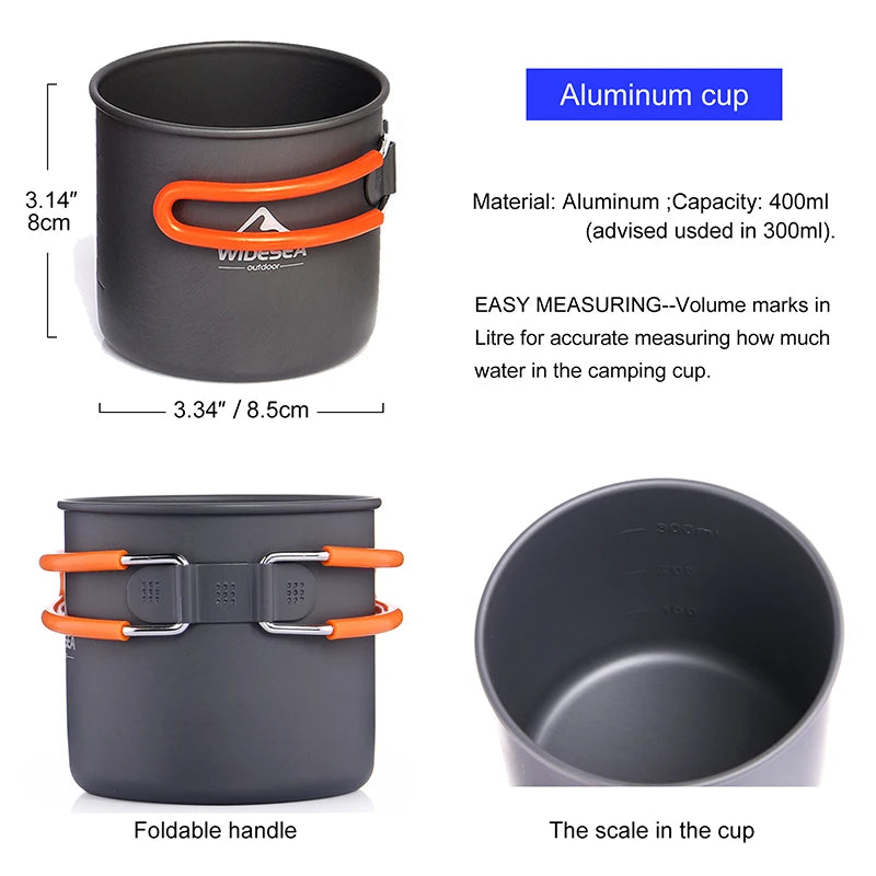 Camping Cookware Set, Outdoor Tableware, Burner Stove