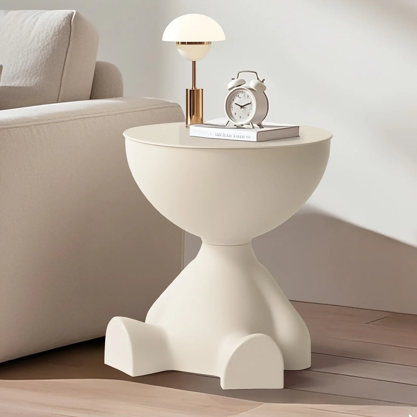 Modern bear-shaped plastic bedside table and stackable bookshelf - Space-saving multi-functional furniture, easy to assemble