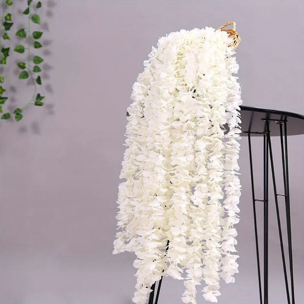 10 Pcs Artificial Cherry Blossom Flowers Vine Garland Ivy Decoration Fake Silk Flowers Vine for Party Arch, Party