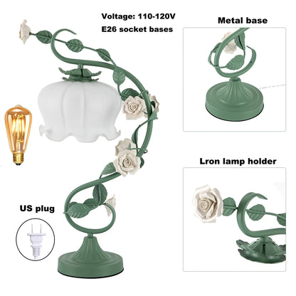 LOYALHEARTD Modern Bedside Lamp Flower Petal Reading Table Lamp Night Light Nightstand Desk Light for Bedroom Office