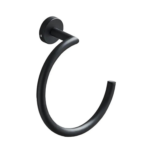 Wall Mounted Open Towel Ring, Decorative Towel Hanger, Stainless Steel Design, Bathroom Accessory for Hand Towels and Washcloths