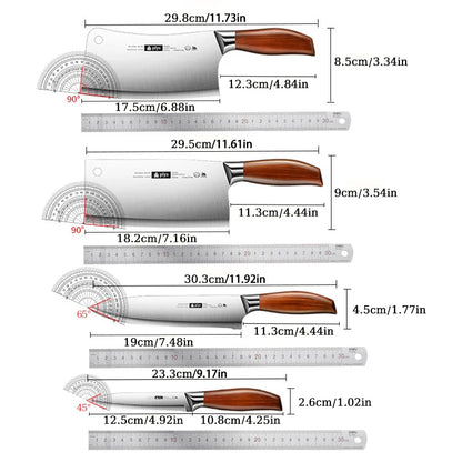 Professional Kitchen Knife 4-piece set, home sharp cleaver,Multi-purpose slicer,Professional Chef Knife,Fixed blade paring knife