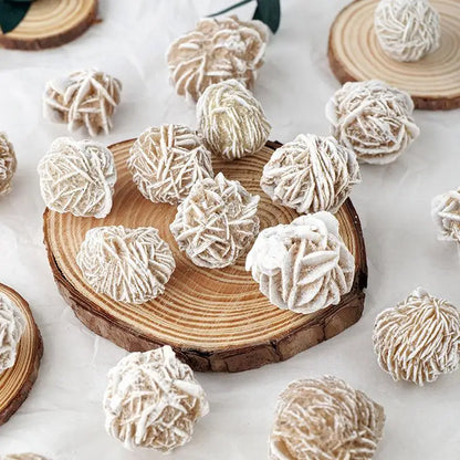 Desert Rose Crystal Stone Gypsum Rose Love Stone Sand Desert Rose Collectible Home Decoration Table Ornament Mineral Specimen
