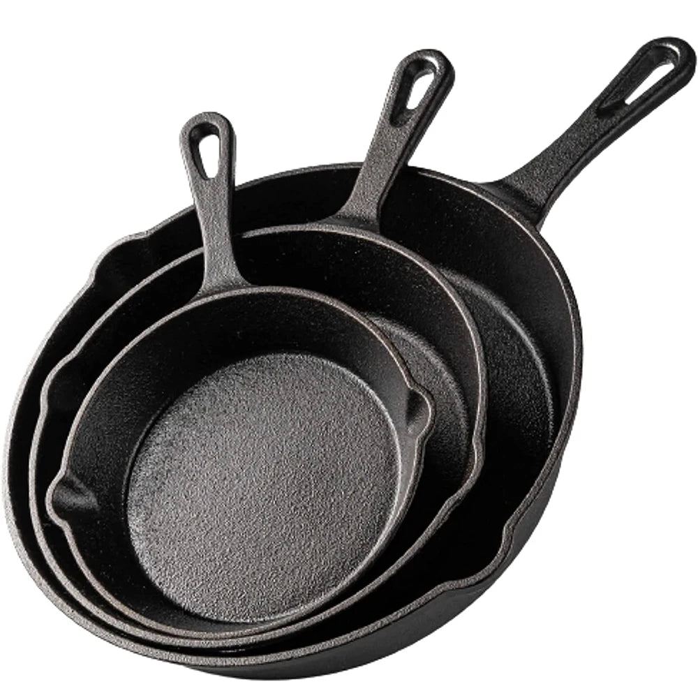 Cast Iron Frying Pan Non-Stick Skillet for Cooking, Omelettes, and Pancakes – Induction-Compatible Kitchen Cookware