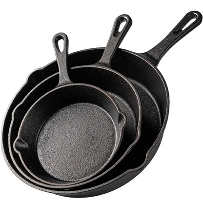 Cast Iron Frying Pan Non-Stick Skillet for Cooking, Omelettes, and Pancakes – Induction-Compatible Kitchen Cookware