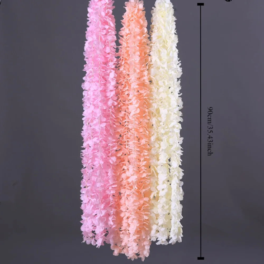 10 Pcs Artificial Cherry Blossom Flowers Vine Garland Ivy Decoration Fake Silk Flowers Vine for Party Arch, Party
