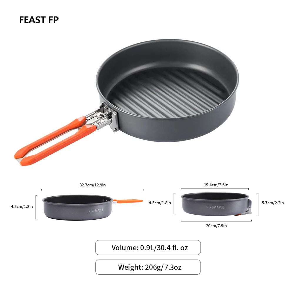 Fire Maple Cookware Kit Backpacking Aluminum Cooking Picnic Set Outdoor Camping Hiking Frypan Foldable Feast Series Tableware