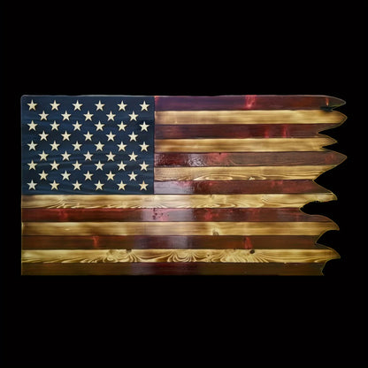 8*15inch American Wavy Flag - Wooden Independence Day Decoration for Home, Restaurant, Bar, Cafe and Garage christmars gifts