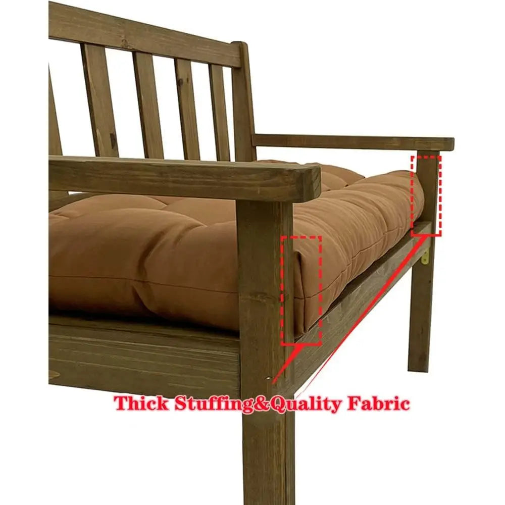 Waterproo Indoor/Outdoor Garden Bench Seat Cushions,Tuted Loveseat Cushion or Patio urniture,Swing, Wicker, Garden Bench, Indoor