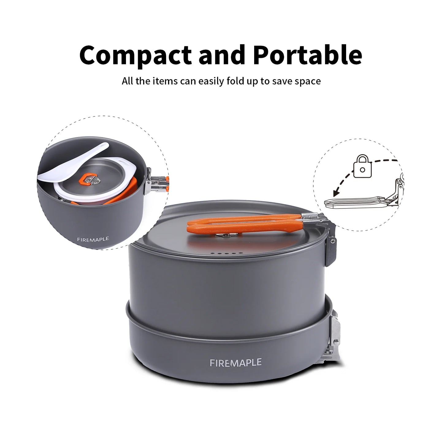 Fire Maple Cookware Kit Backpacking Aluminum Cooking Picnic Set Outdoor Camping Hiking Frypan Foldable Feast Series Tableware