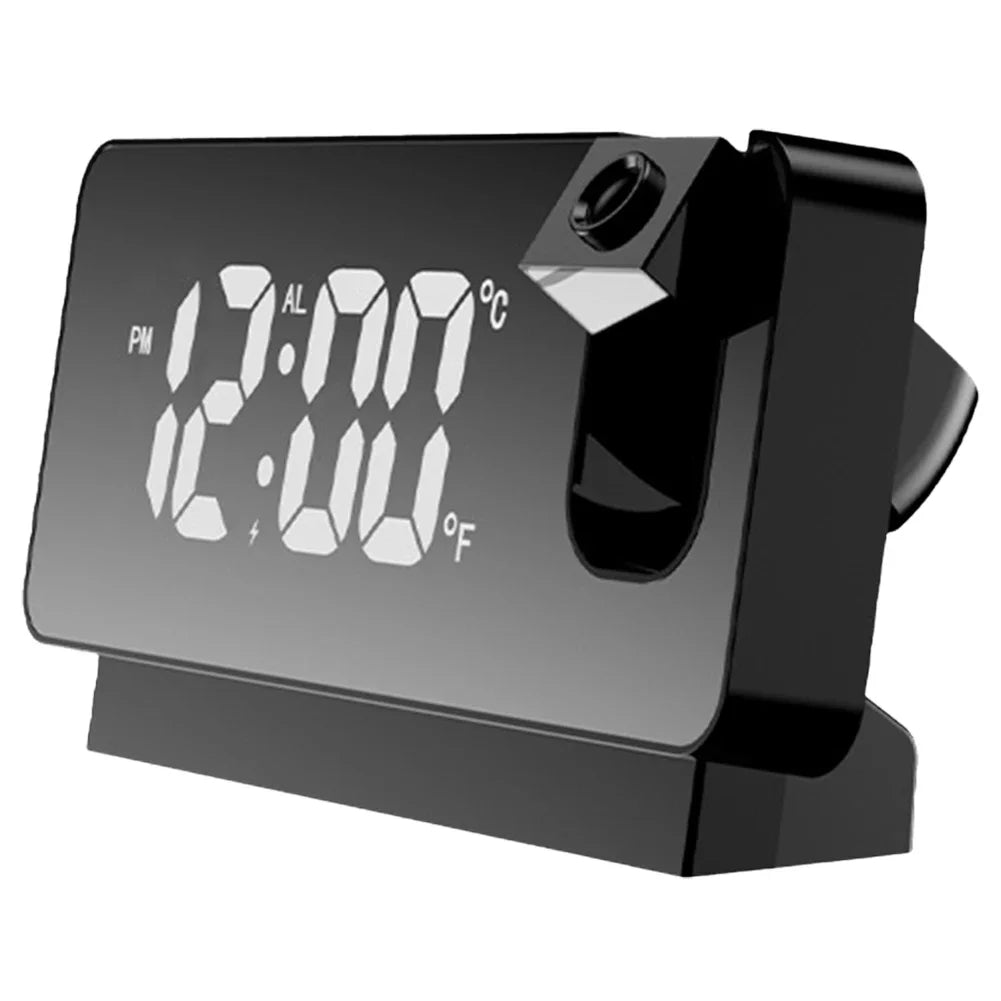 Advanced Digital Alarm Clock with 180 Degree Ceiling Projector and LED Display Perfect for Bedroom and Office Use