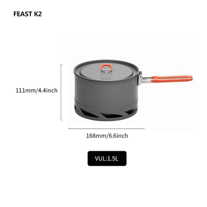 Fire Maple Cookware Kit Backpacking Aluminum Cooking Picnic Set Outdoor Camping Hiking Frypan Foldable Feast Series Tableware